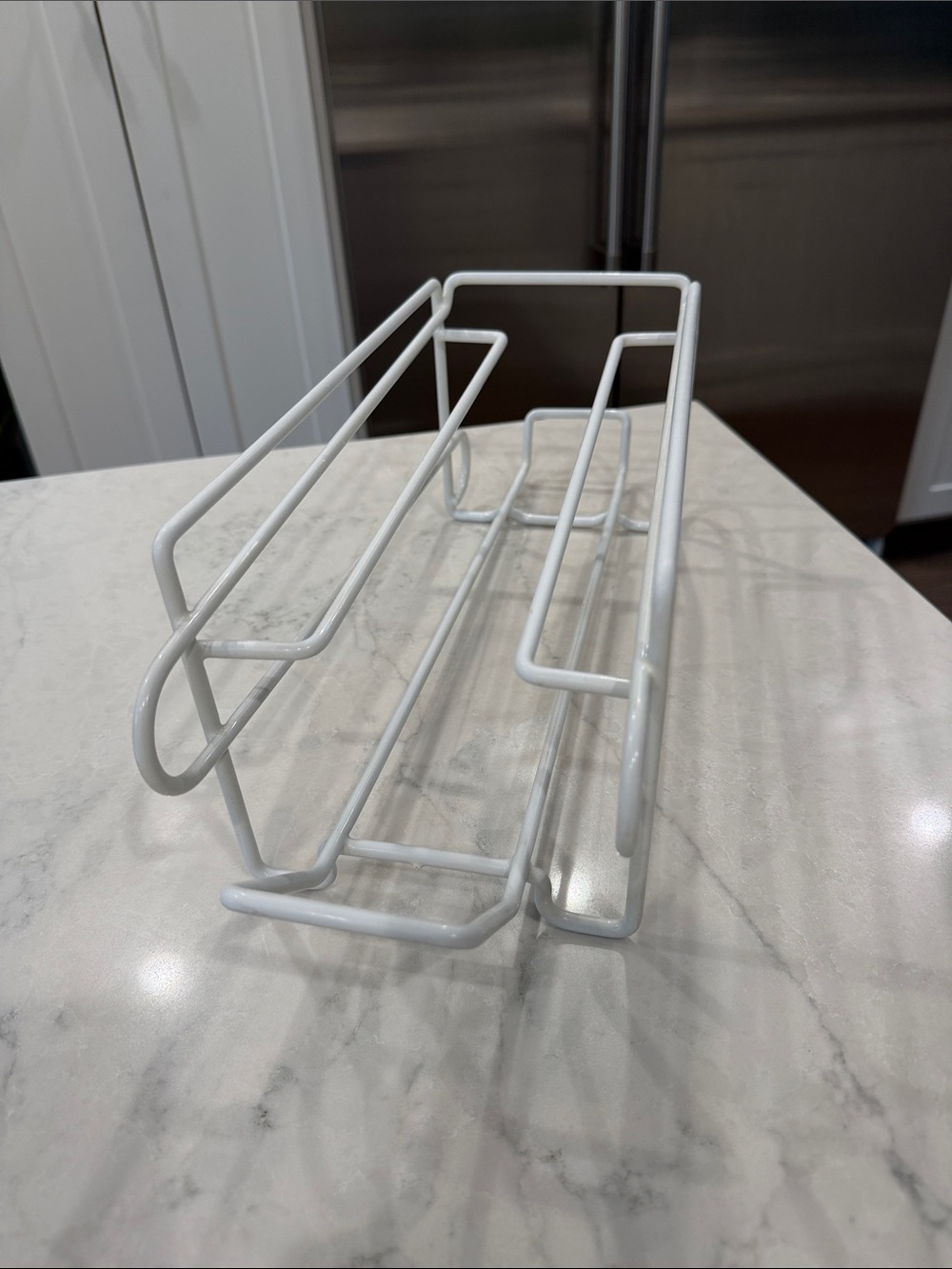 White Wire Soda/Can Dispenser Organizer Rack